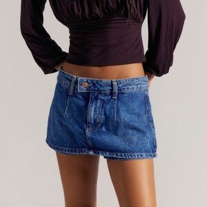 Free People Gallivanting Denim Skort